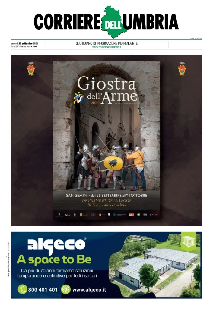 Prima-pagina-corriere umbria-del-2026-09-25